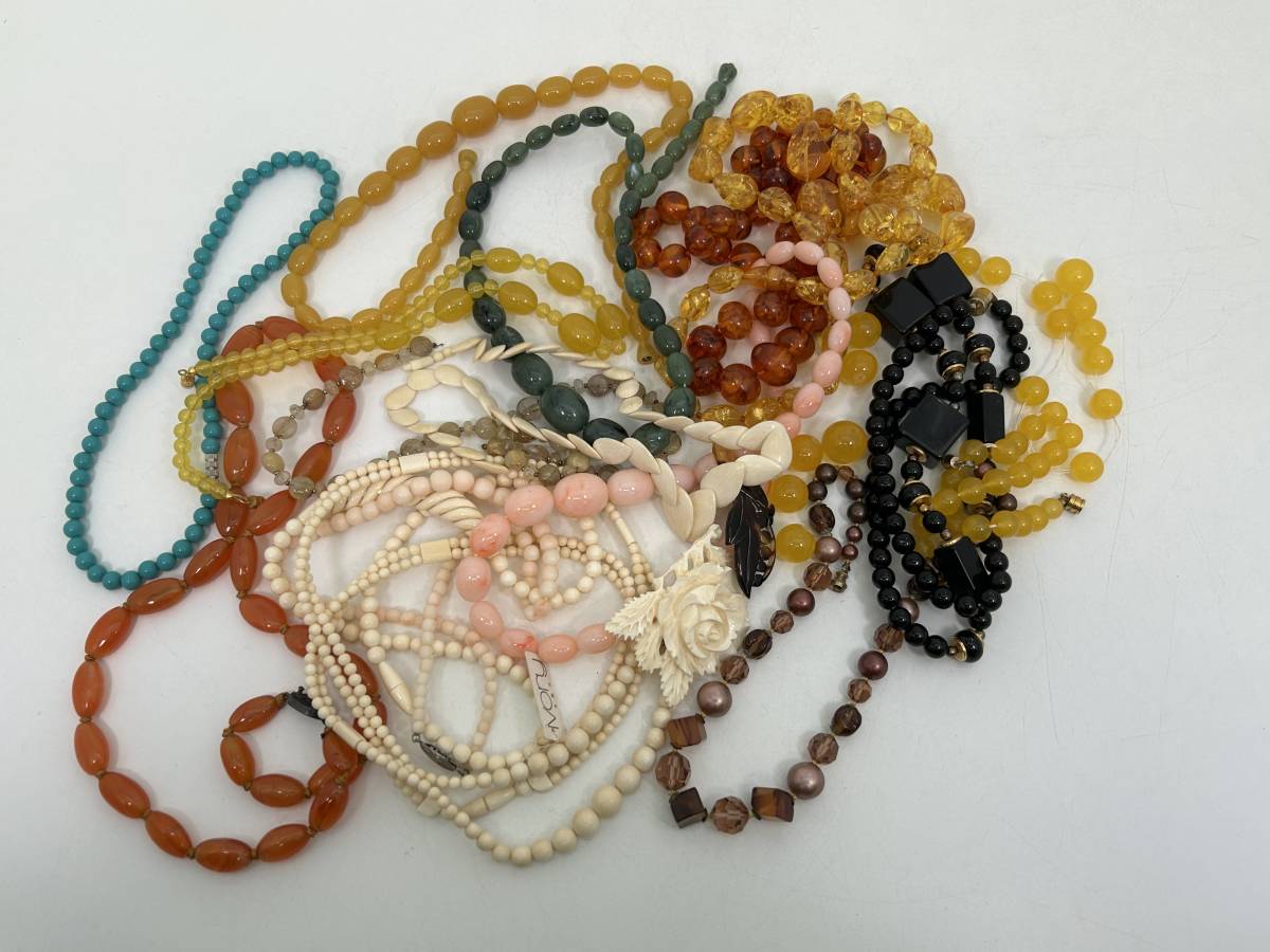 W0511-33 1131【1円スタート】 ネックレス まとめ売り カラーストーン