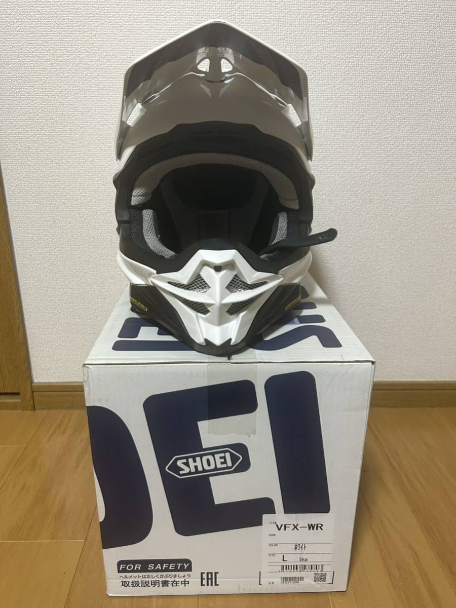 SHOEI VFX-WR 白 XL ゴーグル付き SHOEI VFX-WR PLAIN WHITE 【公式通販】