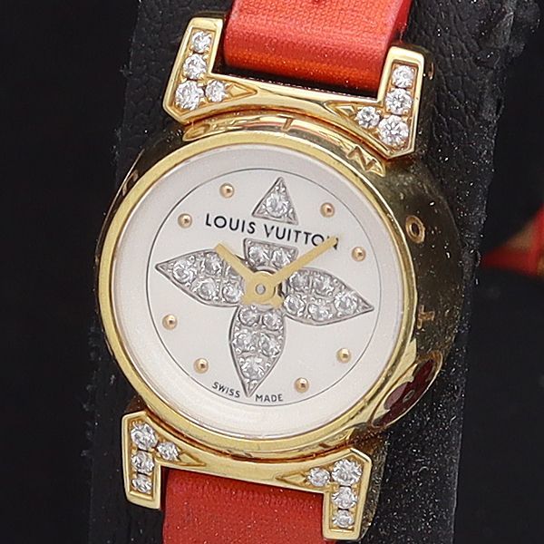 1円 稼働 ルイヴィトン QZ Q151L タンブールビジュ トップ・尾錠18K