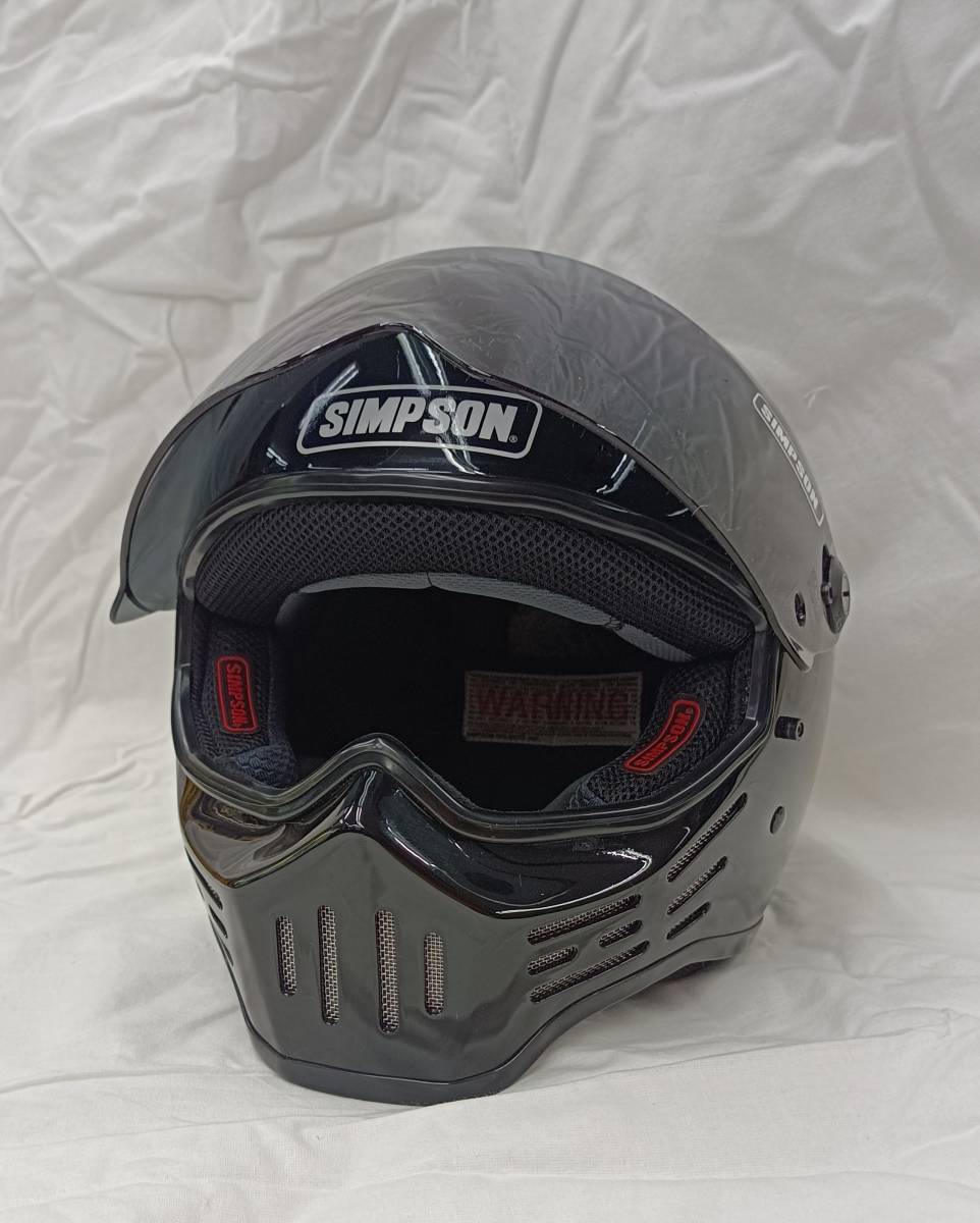 SIMPSON シンプソン フルフェイス M30 59cm 黒 スモーク 中古 Helmet
