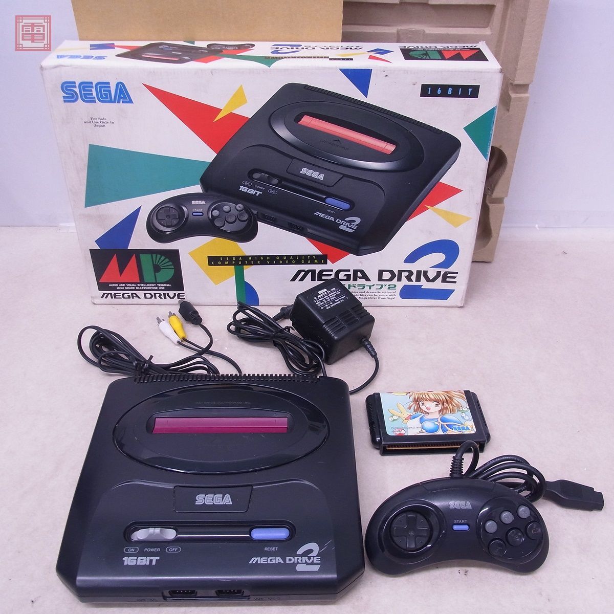 本体 メガドライブ2 MEGA AC⁄コントローラ付20 ACケーブル
