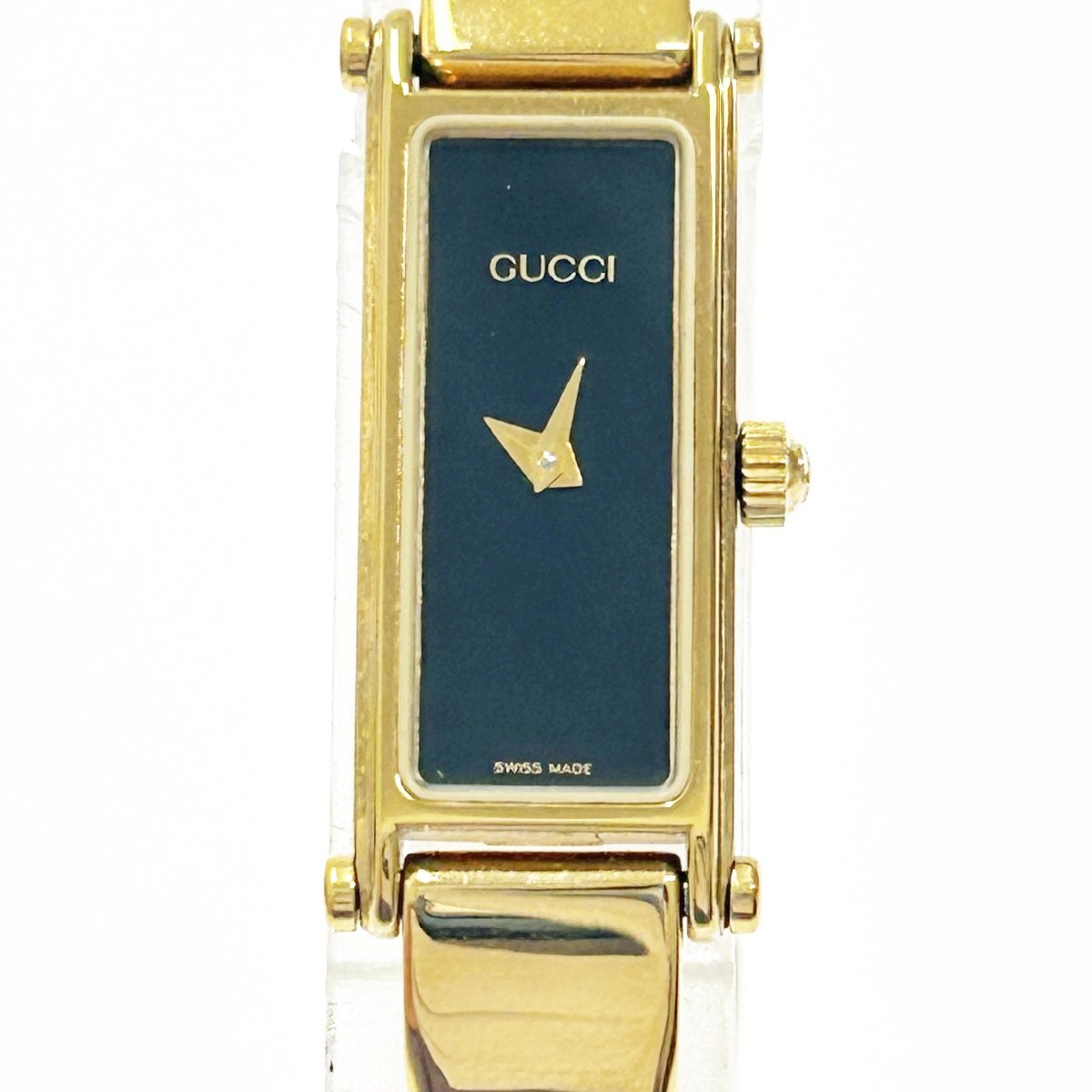 1円スタート】【箱付き】GUCCI グッチ 1500 GP ブラック文字盤 