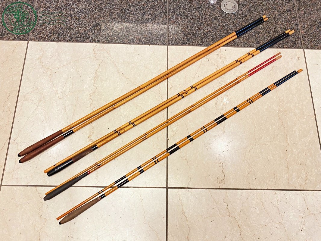 へら鮒竿 甚五郎師 11284744 ○釣り竿 4点 まとめ売り 水仙 甚五郎 師 3.10 津夕志 -12 望
