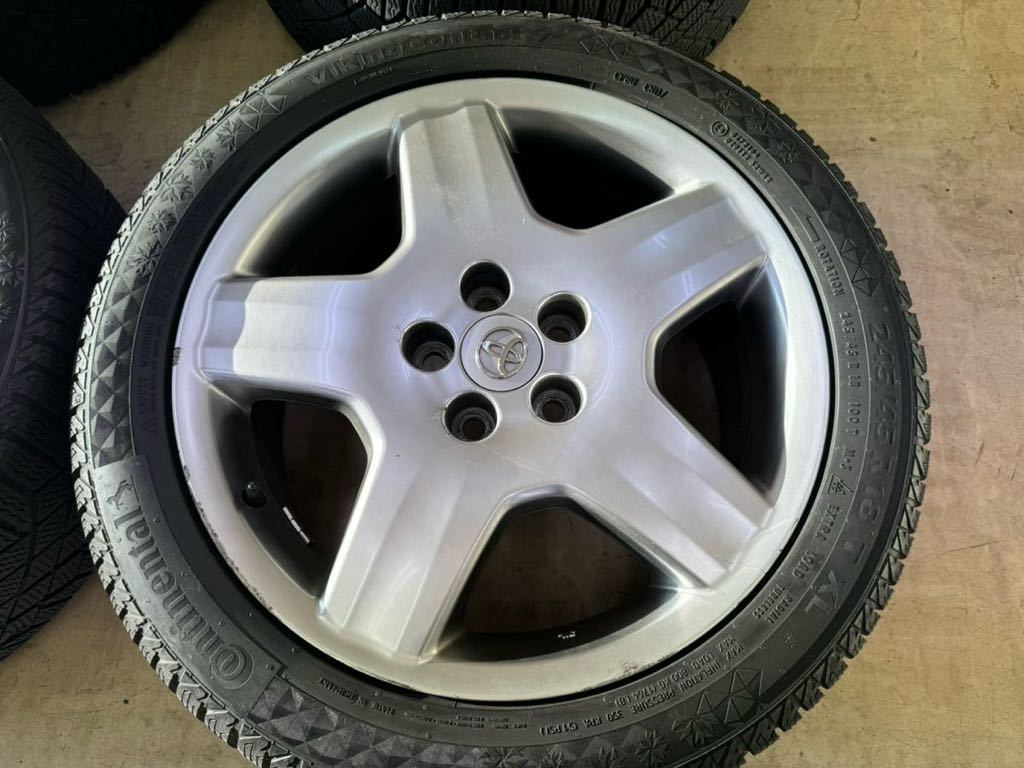 セルシオ 純正 トヨタ 純正18インチホイール 30セルシオ後期 ｾﾙｼｵ30後期 30系　セルシオ　ユーロ　後期　純正　18インチ　アルミホイール　美品　バリ溝　スタッドレス　4本セット　18X7.5JJ　+45　PCD114.3