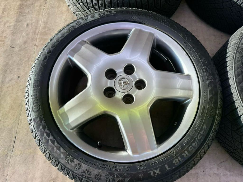 セルシオ 純正 トヨタ 純正18インチホイール 30セルシオ後期 ｾﾙｼｵ30後期 30系　セルシオ　ユーロ　後期　純正　18インチ　アルミホイール　美品　バリ溝　スタッドレス　4本セット　18X7.5JJ　+45　PCD114.3