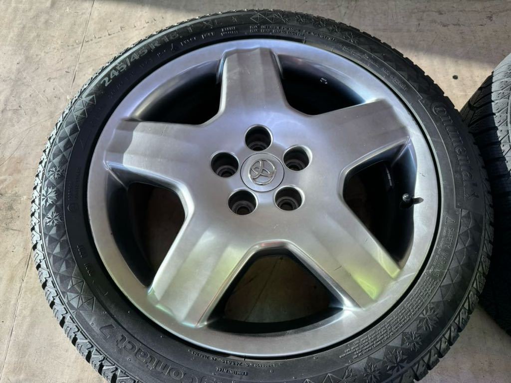 セルシオ 純正 トヨタ 純正18インチホイール 30セルシオ後期 ｾﾙｼｵ30後期 30系　セルシオ　ユーロ　後期　純正　18インチ　アルミホイール　美品　バリ溝　スタッドレス　4本セット　18X7.5JJ　+45　PCD114.3