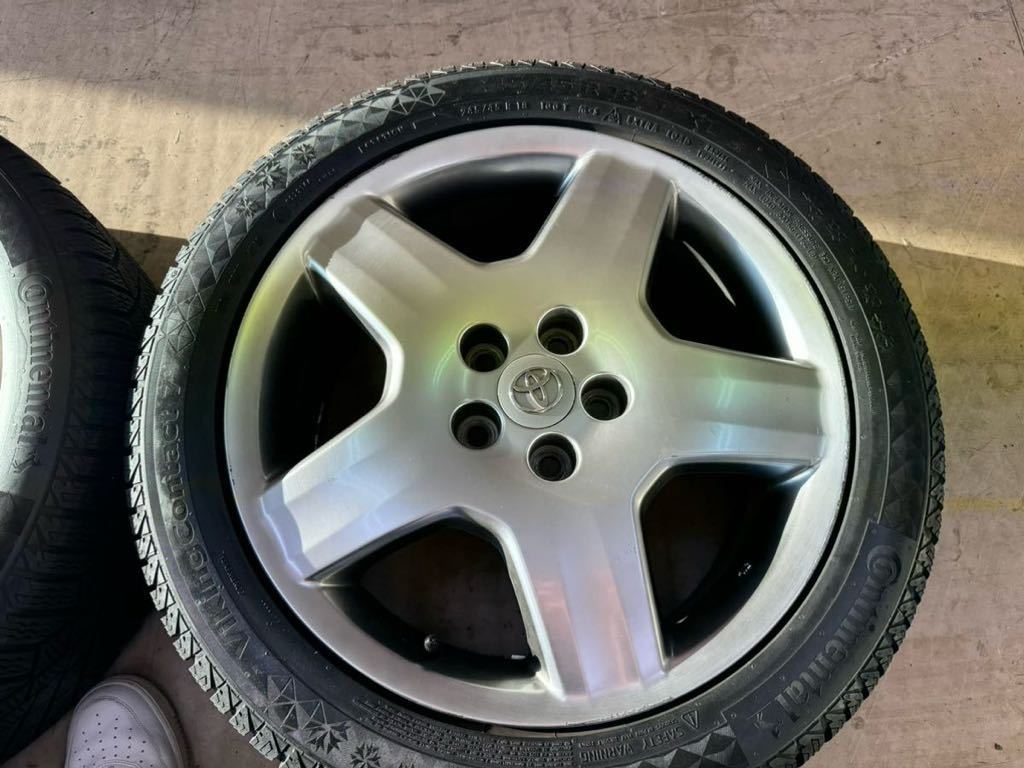 セルシオ 純正 トヨタ 純正18インチホイール 30セルシオ後期 ｾﾙｼｵ30後期 30系　セルシオ　ユーロ　後期　純正　18インチ　アルミホイール　美品　バリ溝　スタッドレス　4本セット　18X7.5JJ　+45　PCD114.3
