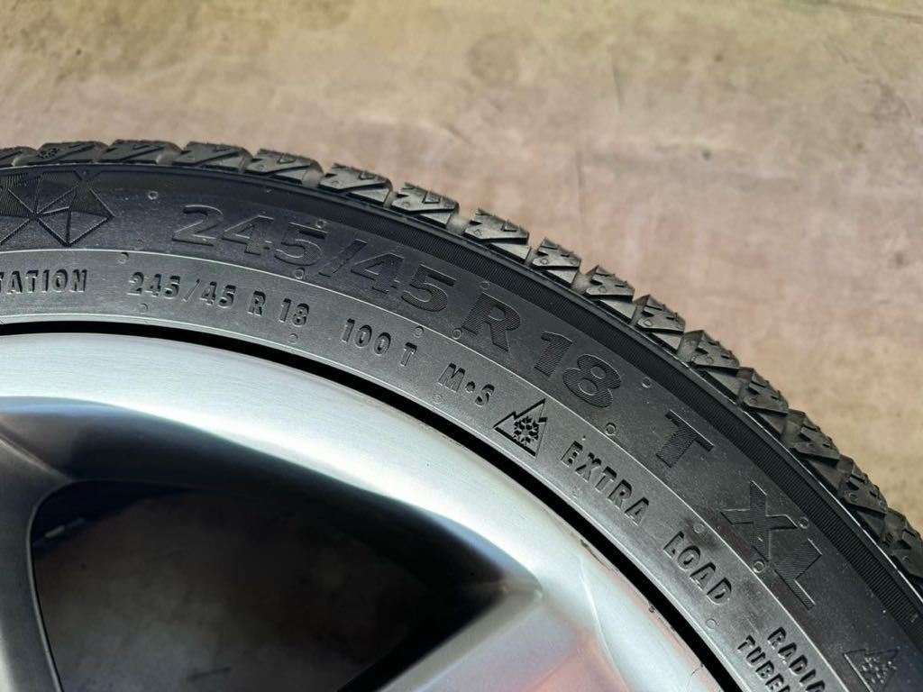 セルシオ 純正 トヨタ 純正18インチホイール 30セルシオ後期 ｾﾙｼｵ30後期 30系　セルシオ　ユーロ　後期　純正　18インチ　アルミホイール　美品　バリ溝　スタッドレス　4本セット　18X7.5JJ　+45　PCD114.3