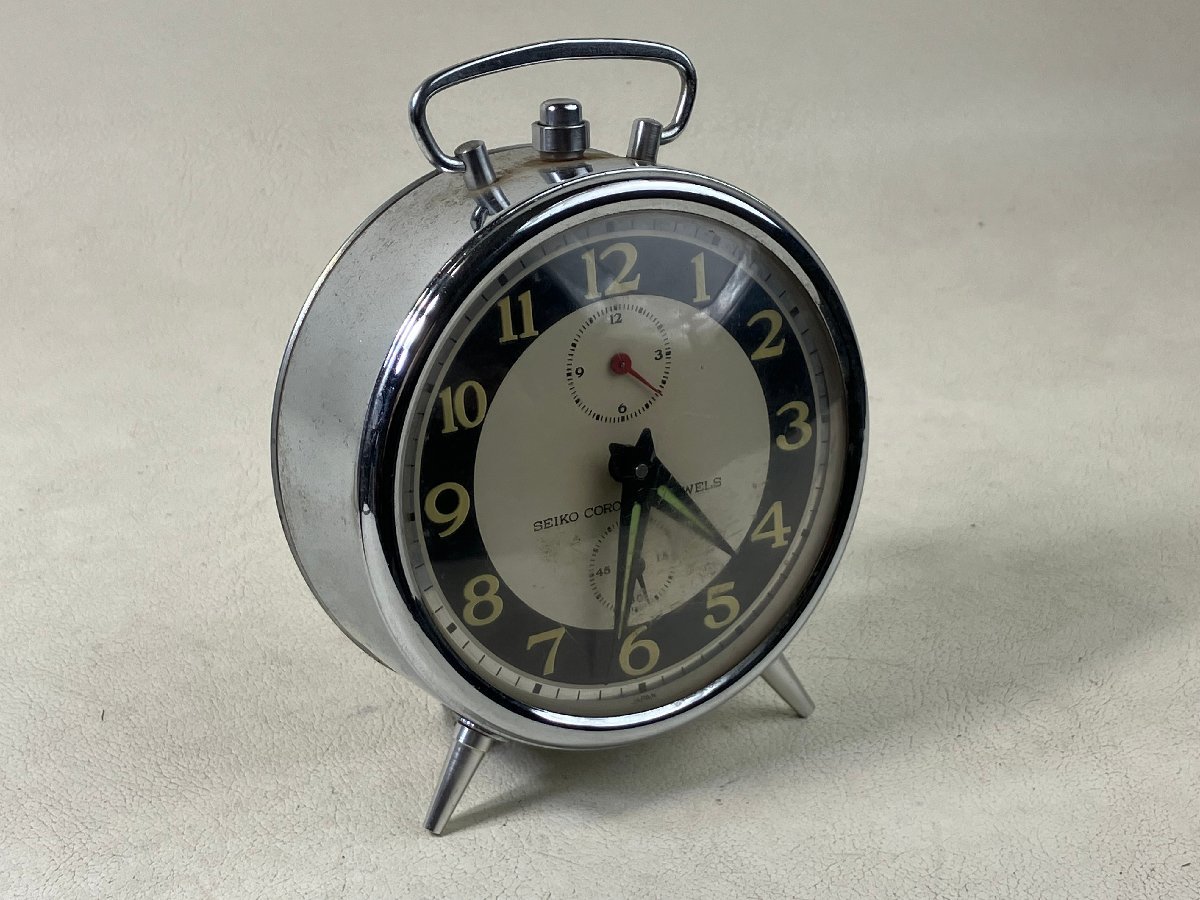 未使用品 セイコー SEIKO 手巻き 置き時計 コロナ 目覚まし時計 CA002 