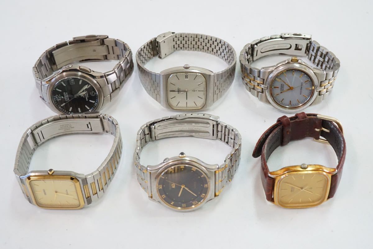 F230 SEIKO/CITIZEN メンズ 腕時計 6点セット ブランド アクセサリー クォーツ 大量 まとめて おまとめ まとめ売り 不動品