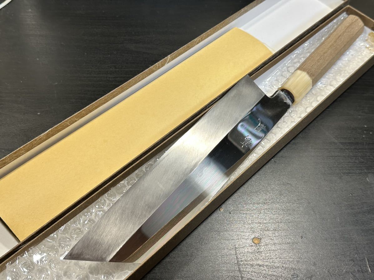 売り切り！超希少！高鳳作 白二鋼 八寸 本焼切付け型薄刃包丁(刺身包丁