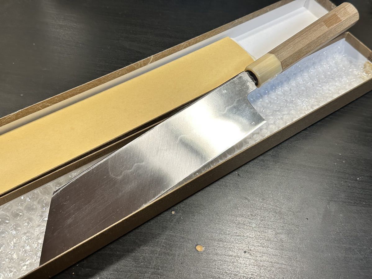 売り切り！超希少！高鳳作 白二鋼 八寸 本焼切付け型薄刃包丁(刺身包丁