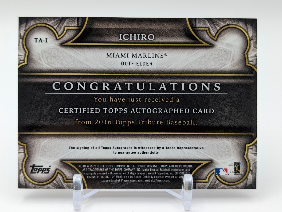 イチロー　SEASON HIGHLIGHT CHECKLIST カード 1枚限定:1/1】イチロー/2016/Topps/Tribute/Super-fractor/直書き