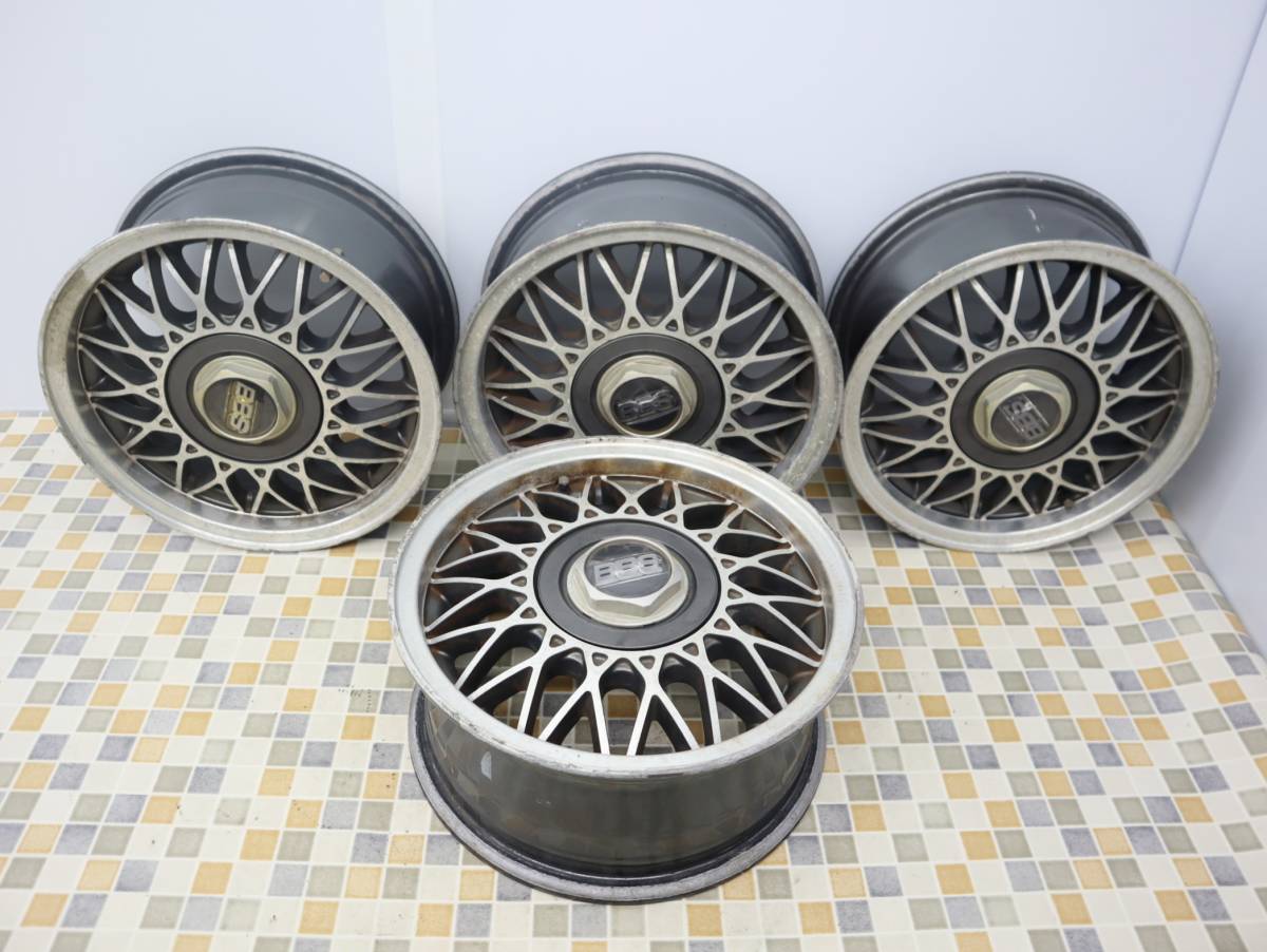 ∀ ｜貴重 14インチ ホイール 4本 6J×14H2｜BBS KBA 41175 358 ET33 PCD100 4穴｜GERMANY 中古 アルミホイール リペア用に■O1806