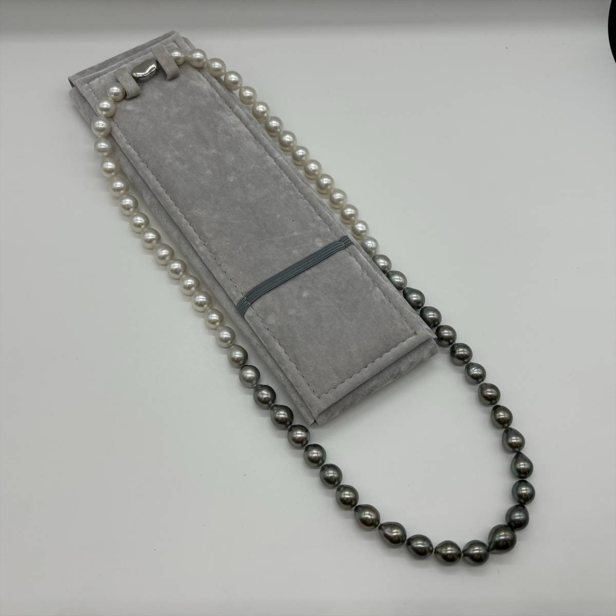 #961 パール 真珠 ネックレス 9-10.5mm 10.5ミリ アコヤ 本真珠 白蝶 黒蝶 南洋 淡水 グラデーション ジュエリー