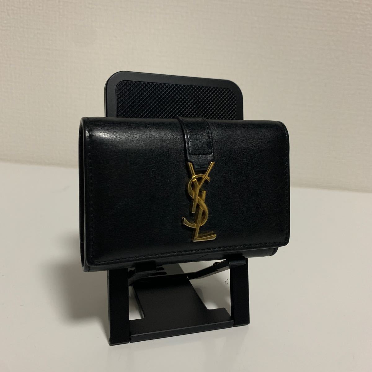 美品　SAINT LAURENT イヴサンローラン YSL 6連キーケース　金ロゴ