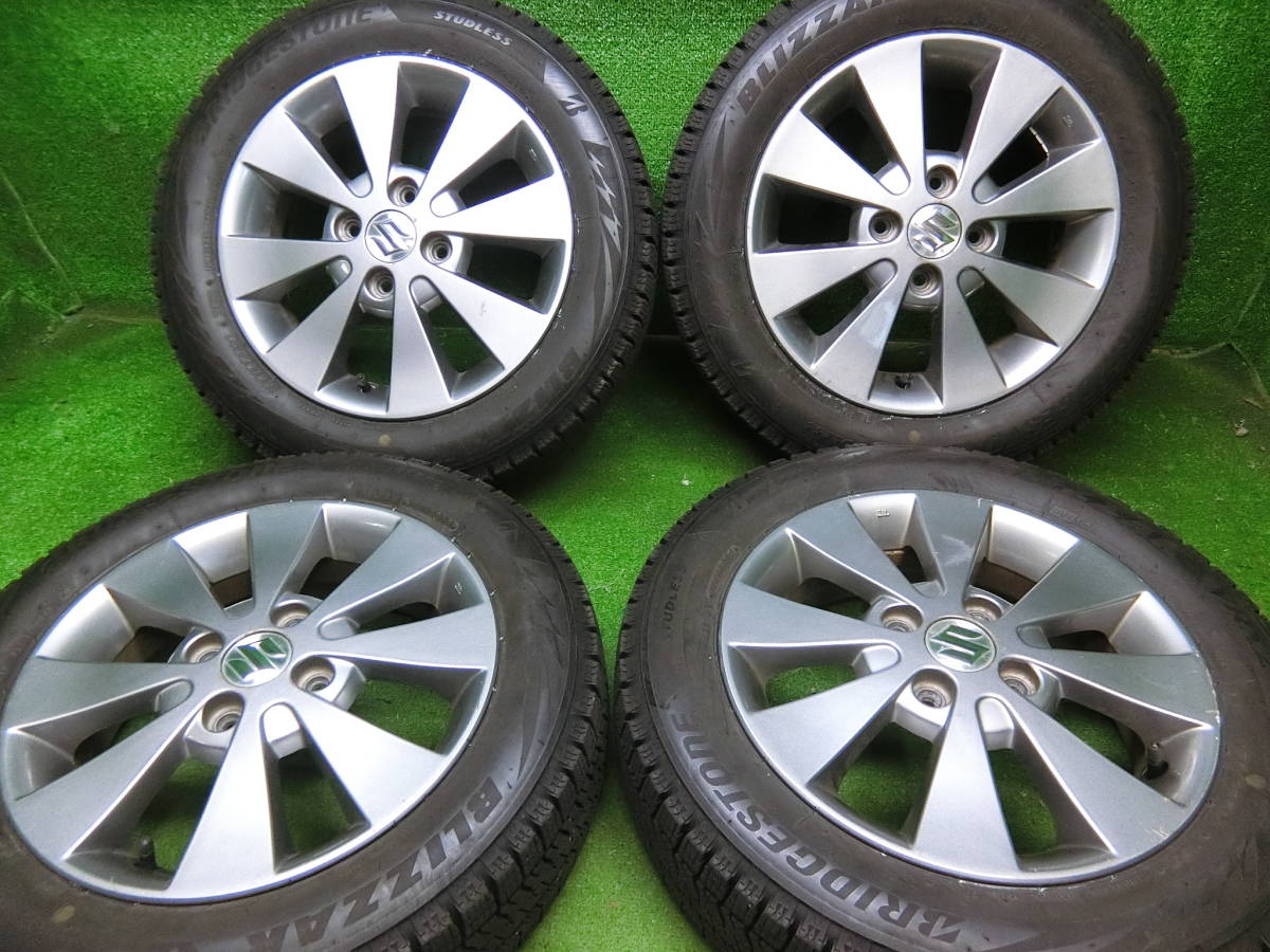 送料無料，セール スズキ純正 ワゴンR バリ 8分山 8.5分山 155/65R14 BS BLIZZAK VRX2 14-4.5J 18年製 アルト スペーシア N680(スタッドレスタイヤ)｜売買されたオークション情報、yahooの商品情報をアーカイブ公開 - オーク 4穴