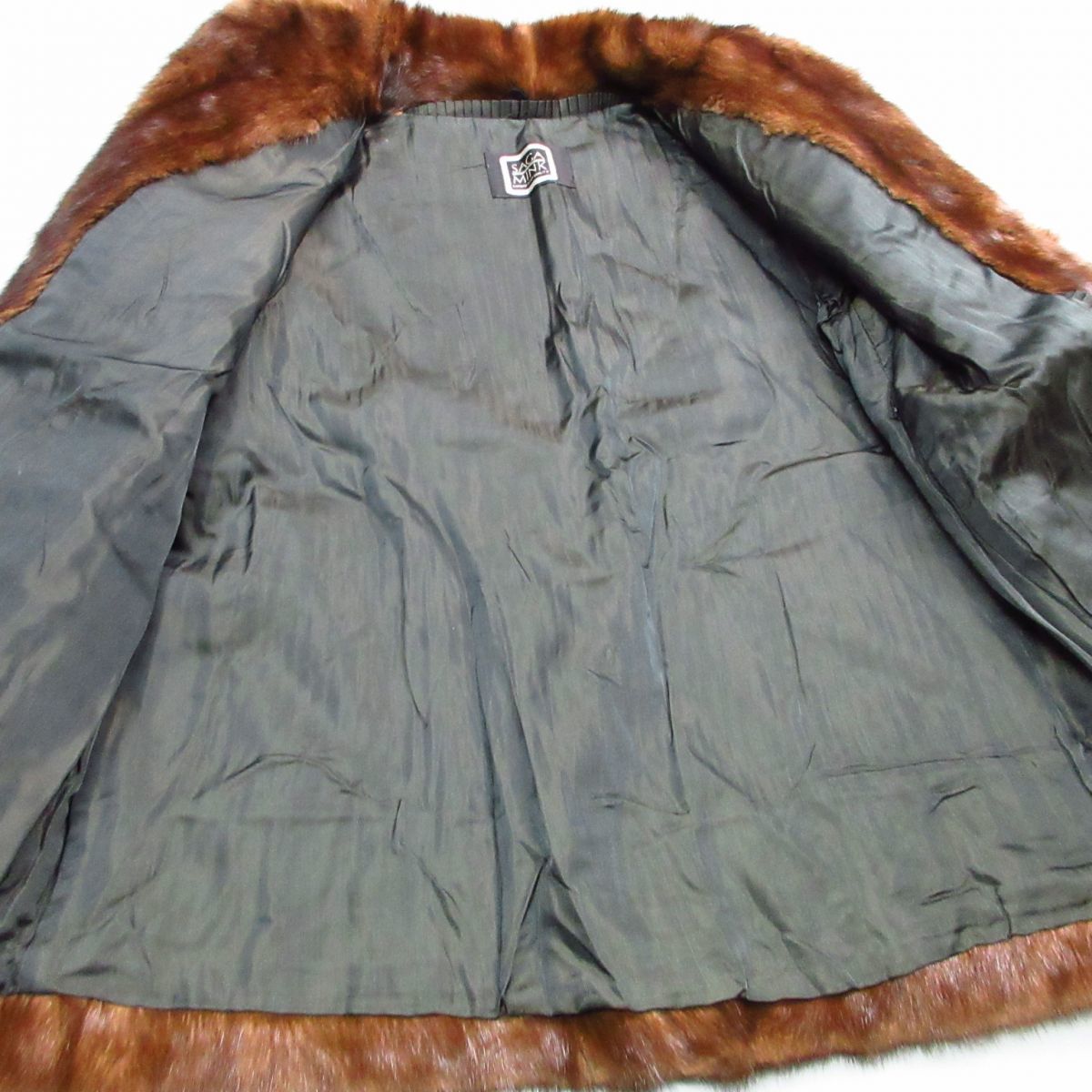 ミンクコート毛皮 ブラウン サイズ13 SAGA MINK サガミンク SAGA MINK サガミンク ミンク ハーフコート ブラウン レディース 13号