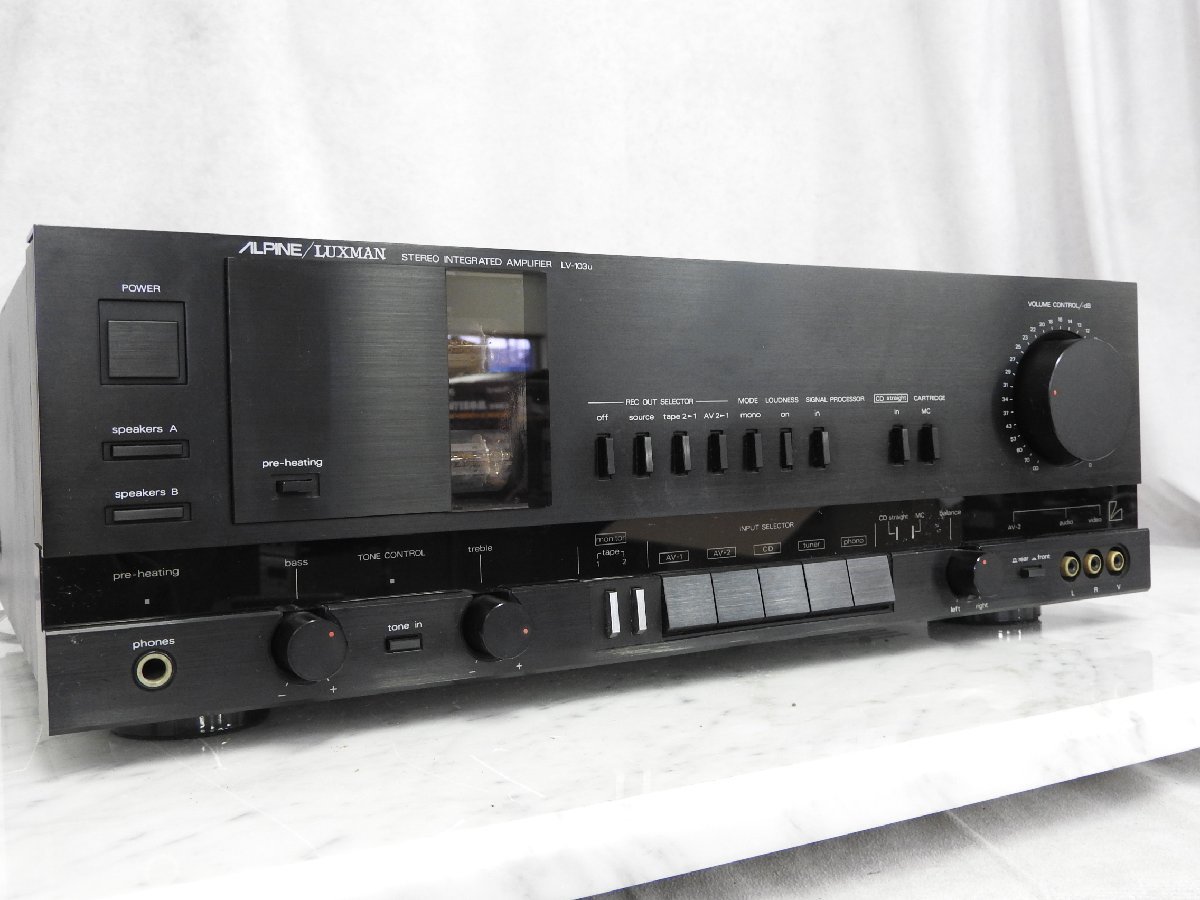  ALPINE/LUXMAN アルパインラックスマン LV-103u ハイブリッドプリメインアンプ(LUXMAN)｜売買されたオークション情報、yahooの商品情報をアーカイブ公開 - オークファン LUXMAN