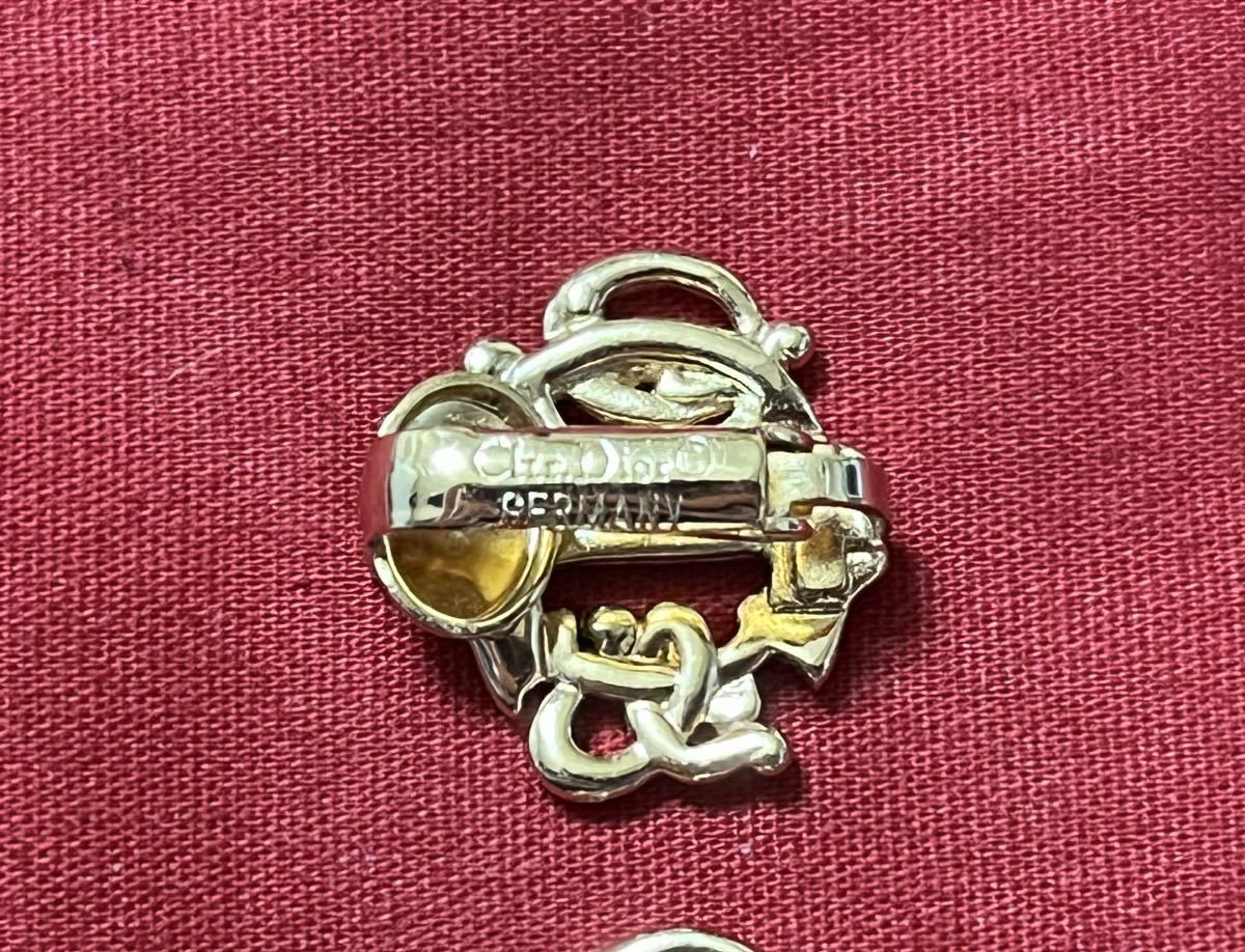 Christian Dior クリスチャンディオール 旧ロゴ イヤリング / ネックレス ゴールドカラー アクセサリー _5