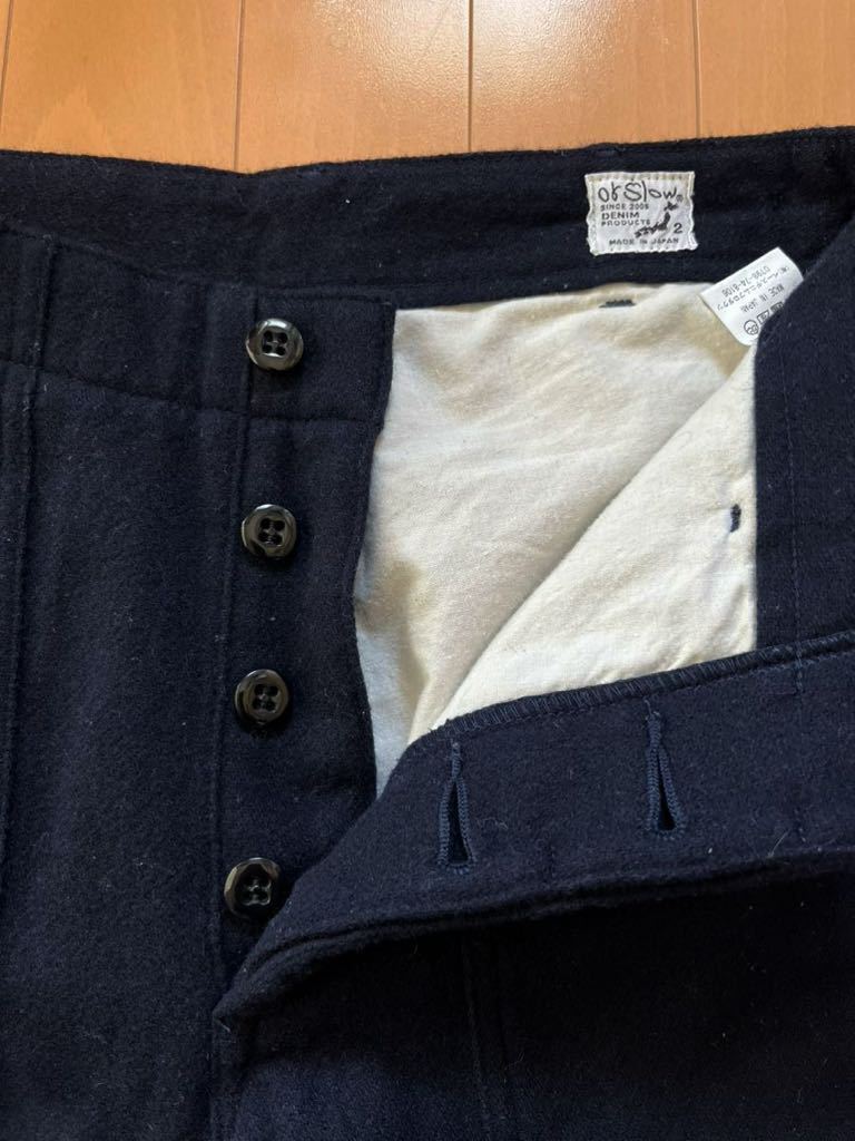 ☆オアスロウ☆orslow☆ベーカーパンツ☆ネイビー☆ウール☆サイズM