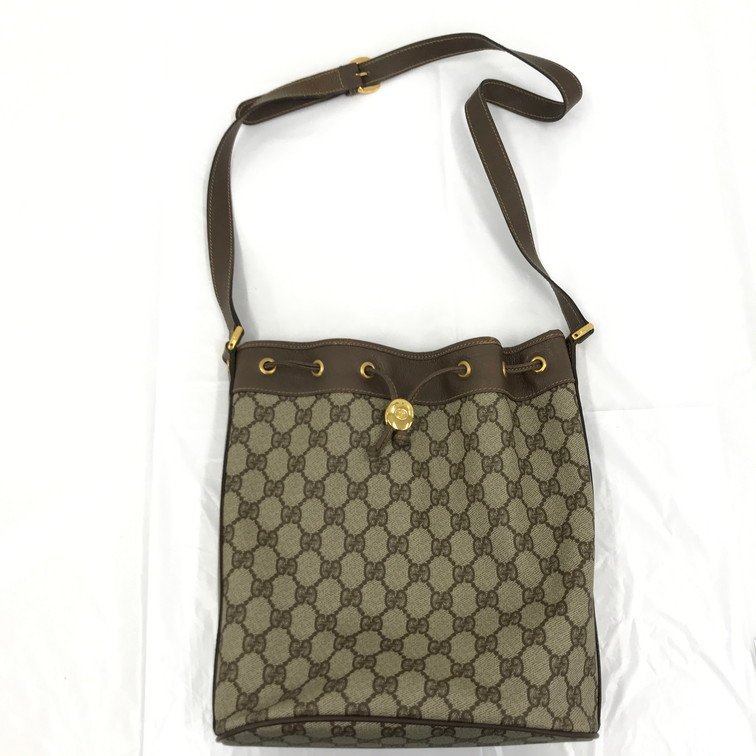 GUCCI グッチ GGスプリーム 巾着 ショルダーバッグ 001.115.6179.4002