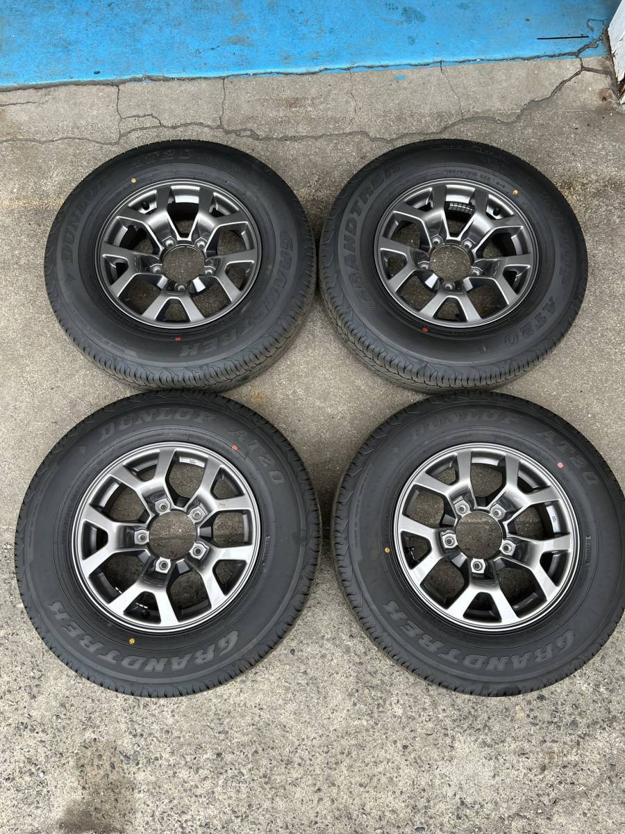 JB74ジムニーシエラ純正ホイール＆タイヤ4本SET新車外し195/80r/15
