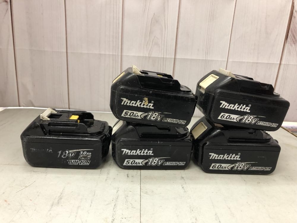 004★ジャンク品★マキタ バッテリー5個 純正　18V BL1860B BL1850 BL1830 ジャンク ※不動品