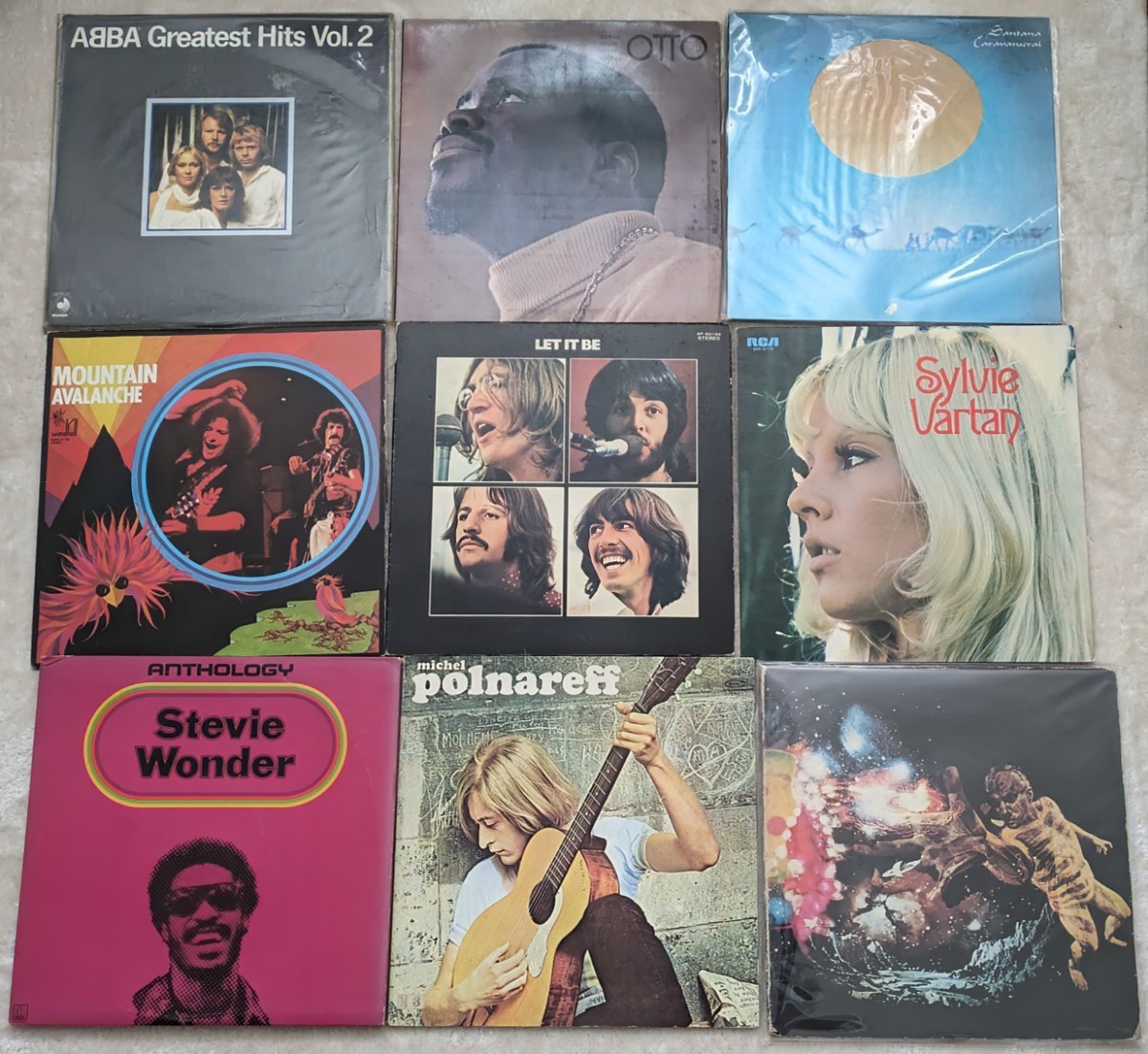 洋楽ロック・ポップス LP レコードまとめて５０枚 ビートルズ　サンタナ　ABBA　マウンテン他色々