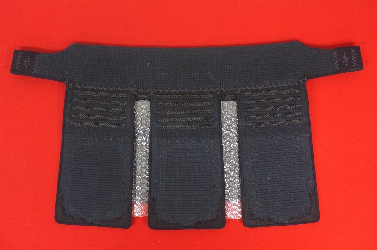 s7083◇垂単品◆一般向け◆蜻蛉◆栄光武道具◆未使用品◆手刺1.8分◆5段飾◆織刺◆剣道防具