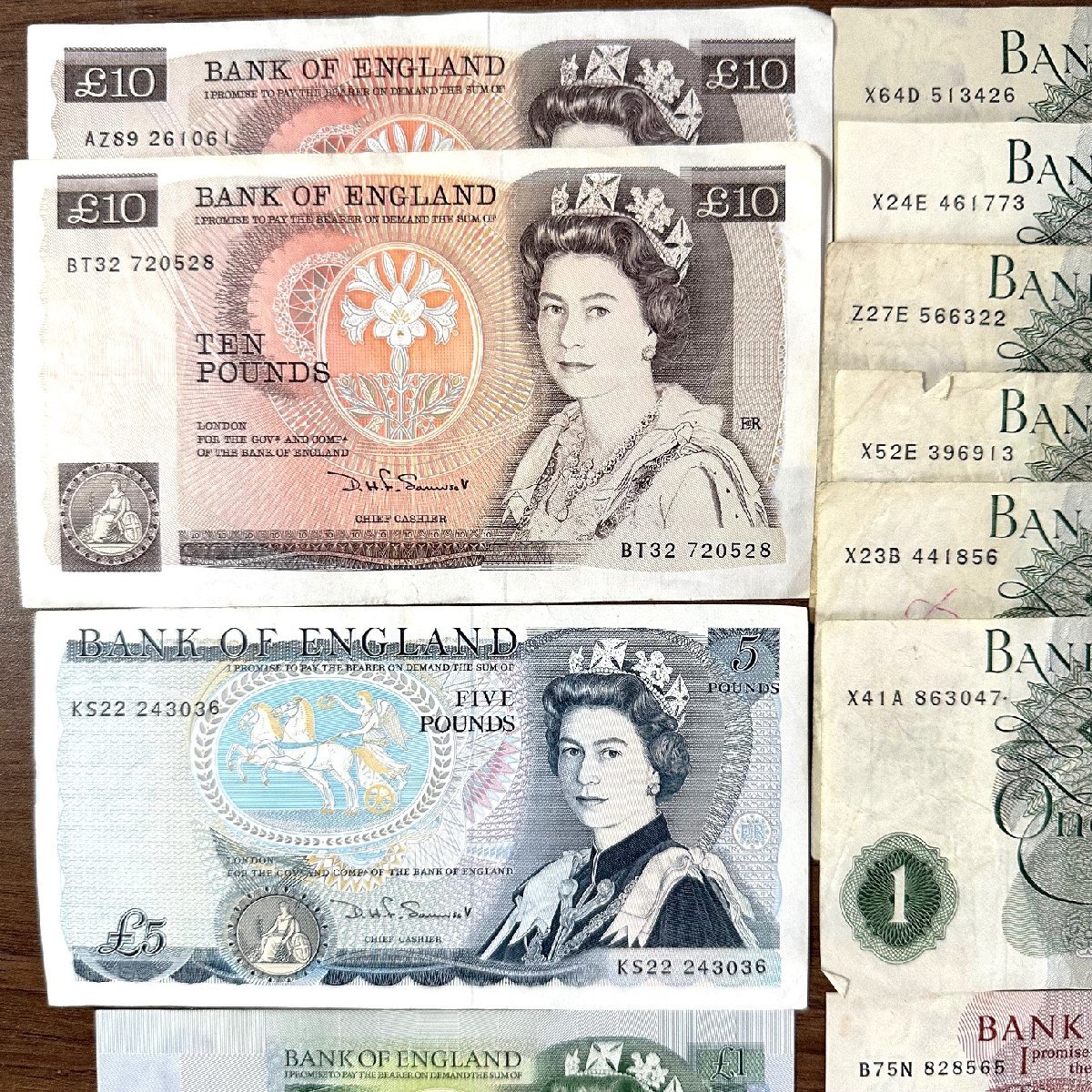 1円～イギリス紙幣【英国 紙幣おまとめ】33ポンド~ 軍票含む 収集家放