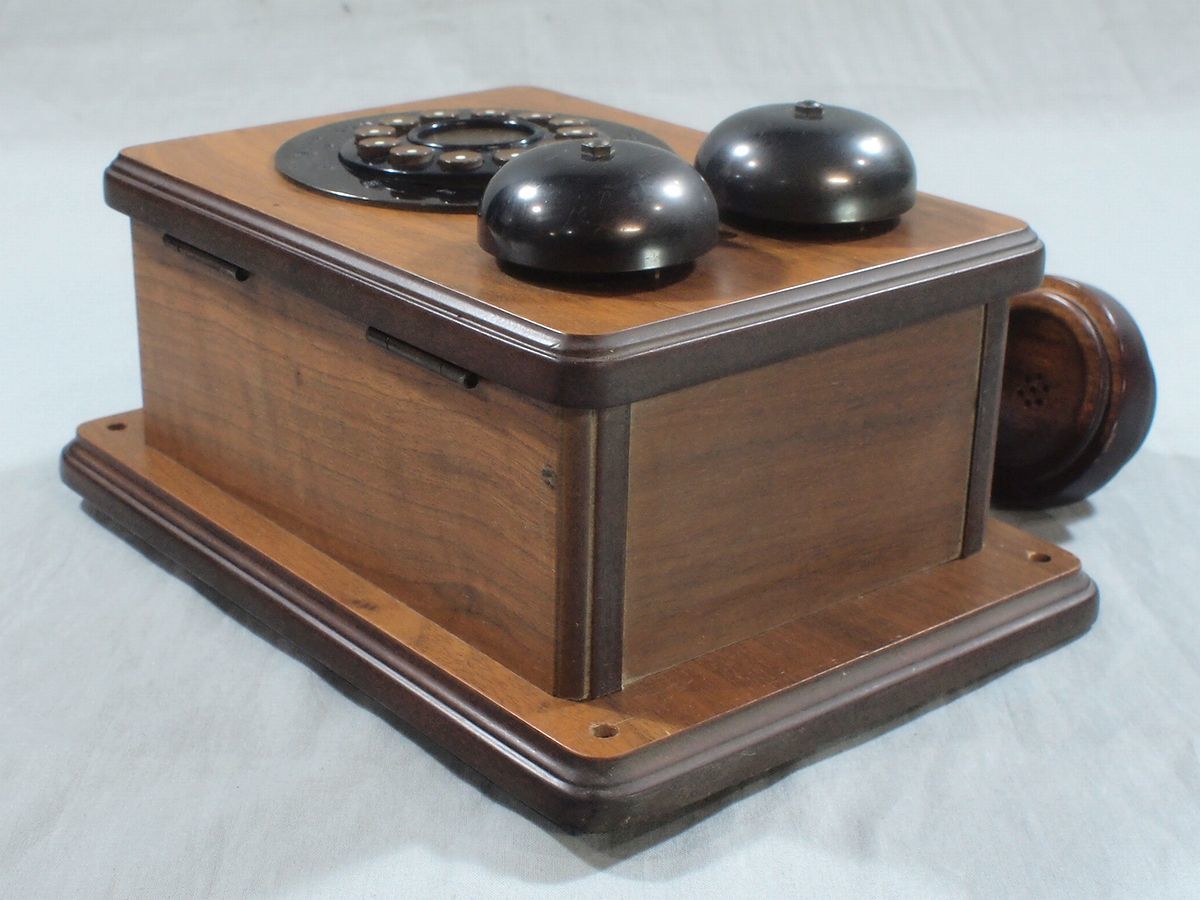 □② ユピテル工業 CL-D50 クラシックテレフォン 木製 壁掛け電話機