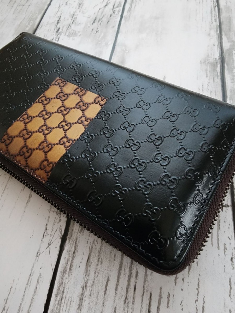 グッチ 長財布 GUCCI ラウンドファスナー 美品 ジップ 美品GUCCI 極美