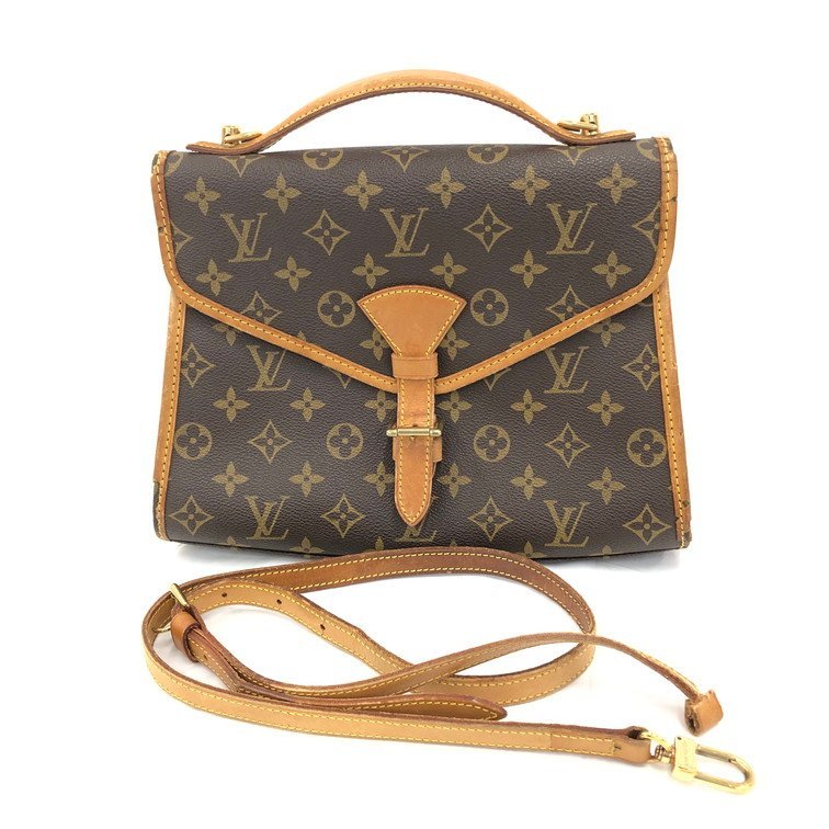 新品，大人気 Louis Vuitton ルイヴィトン モノグラム ベルエア ショルダー付き 2WAYバッグ M51122/SL0927 BLAN3087(ハンドバッグ)｜売買されたオークション情報、yahooの商品情報をアーカイブ公開 - オークファン かばん、バッグ