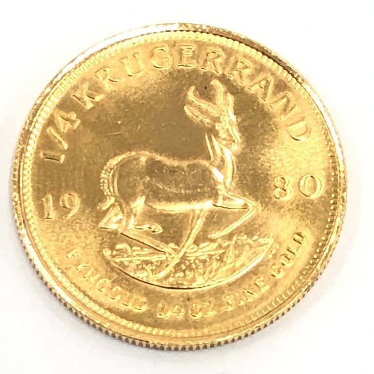 K22 南アフリカ共和国 クルーガーランド金貨 1/4oz 1980 総重量8.6g