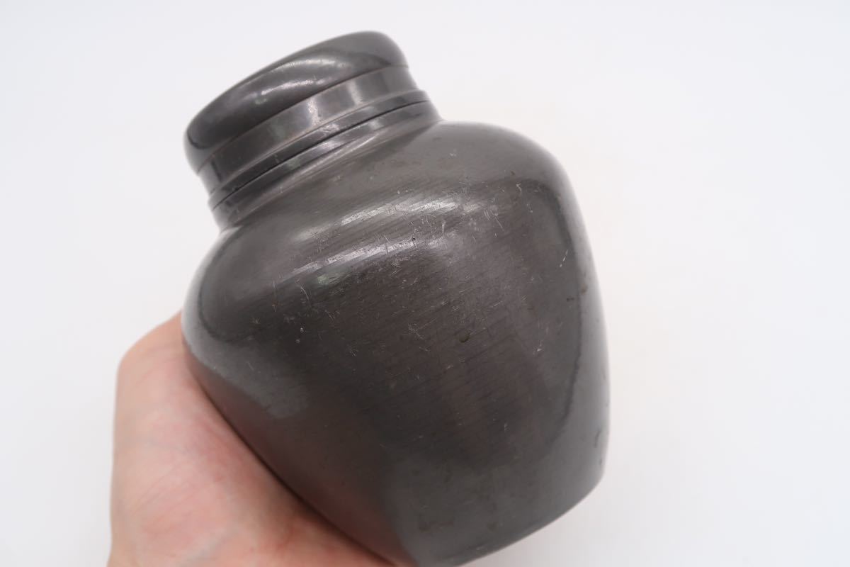 煎茶道具 英祥堂造 古錫 茶壷 茶心壷 約749g Y R6145 煎茶道具英祥堂造