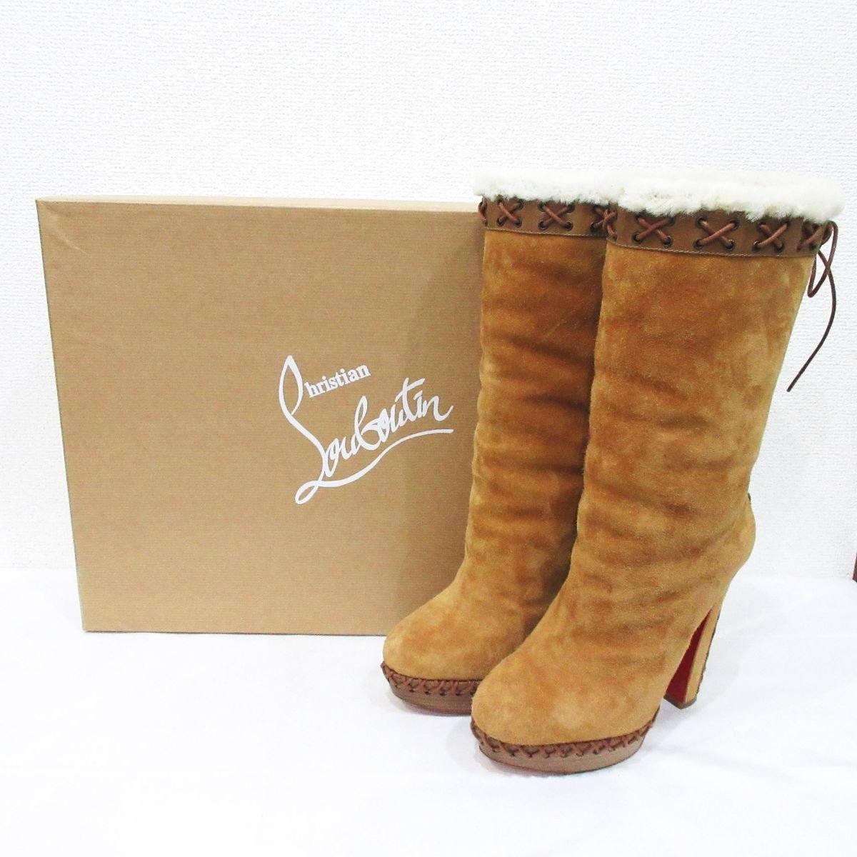 美品 Christian Louboutin クリスチャンルブタン STEP N ROLL スエード 