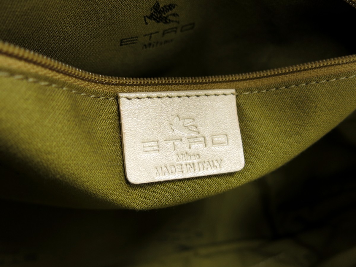 ETRO エトロ◇PVC カーフ レザー 本革◇トート バッグ◇ブラウン系 