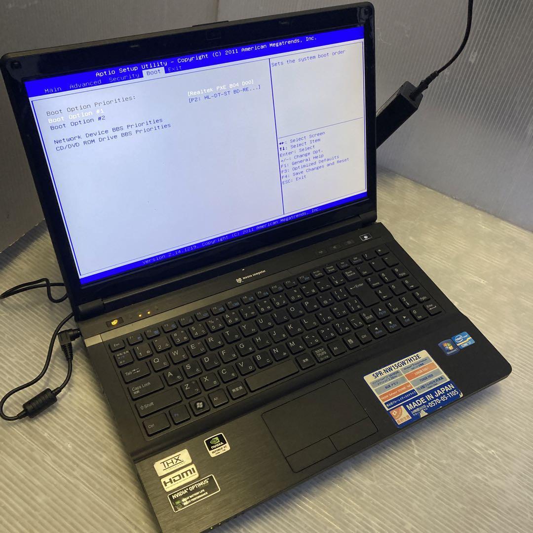 ジャンク品　G-tune ゲーミング ノート PC W150ER マウスCP