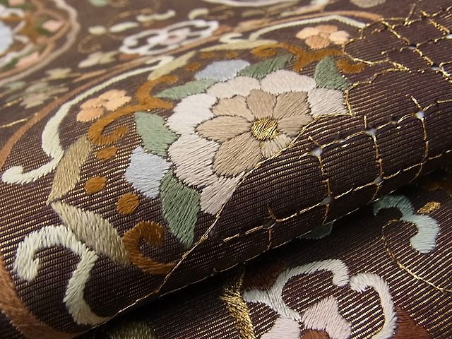 総刺繍 平和屋1□袋帯 スワトウ刺繍 平和屋1□六通柄袋帯 スワトウ