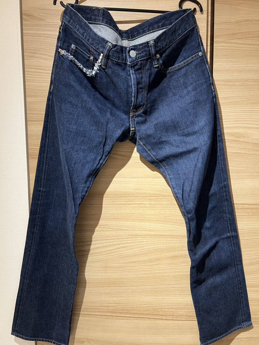 ヒステリックグラマー デニムパンツ 32インチ ブルーデニム ダメージ加工デニム