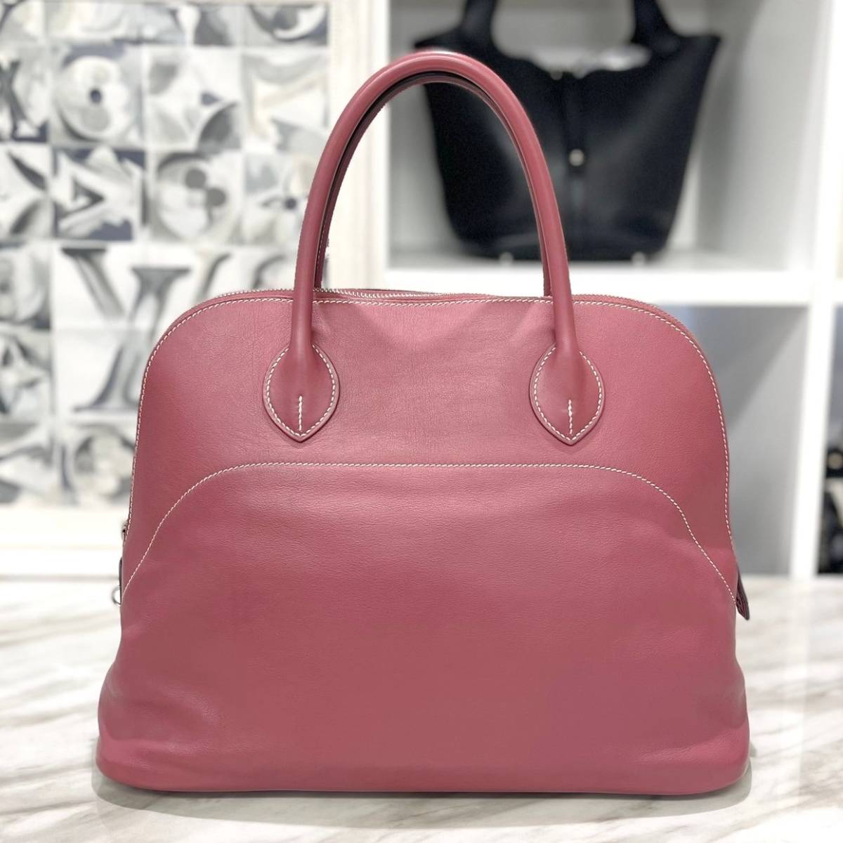 エルメス ボリードリラックス35 ヴォーキッシム ローズウッド P刻印(ボリード)｜売買されたオークション情報、yahooの商品情報を ...