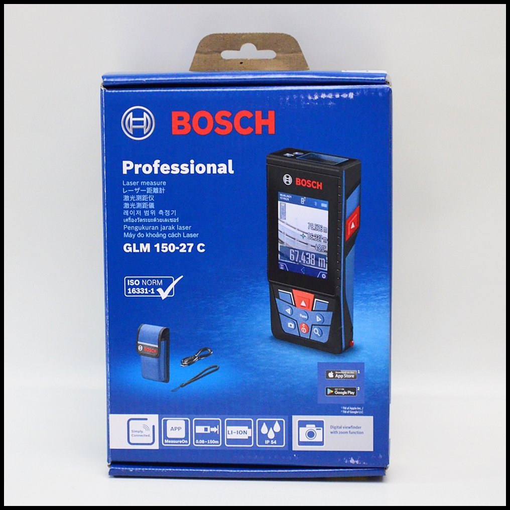 新品 BOSCH レーザー距離計 GLM150-27C Professional レッドレーザー 