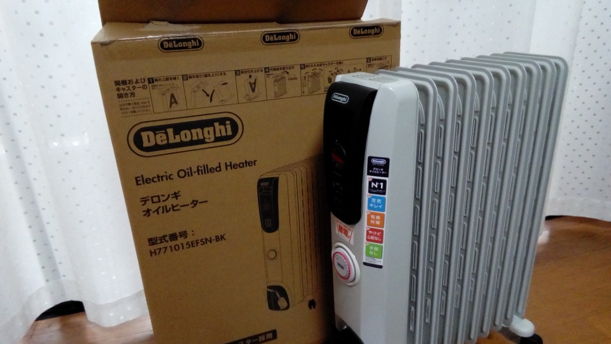 デロンギ オイルヒーターH771015EFSN 美品外箱取説有　名古屋市引き取り可