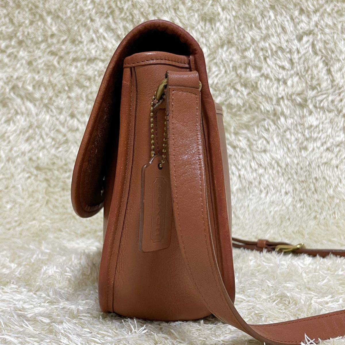 美品》オールドコーチ ショルダーバッグ ターンロック グラブ 