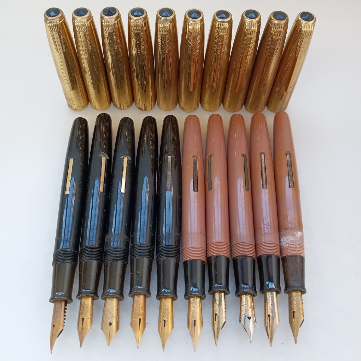 158888♪筆記未確認 MONTBLANC モンブラン 万年筆 メタル GP ペン先14K