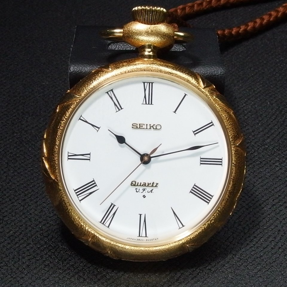 ◇希少◇金無垢◇ SEIKO VFA K18 QZ 3820-3020 1970年代 アンティーク