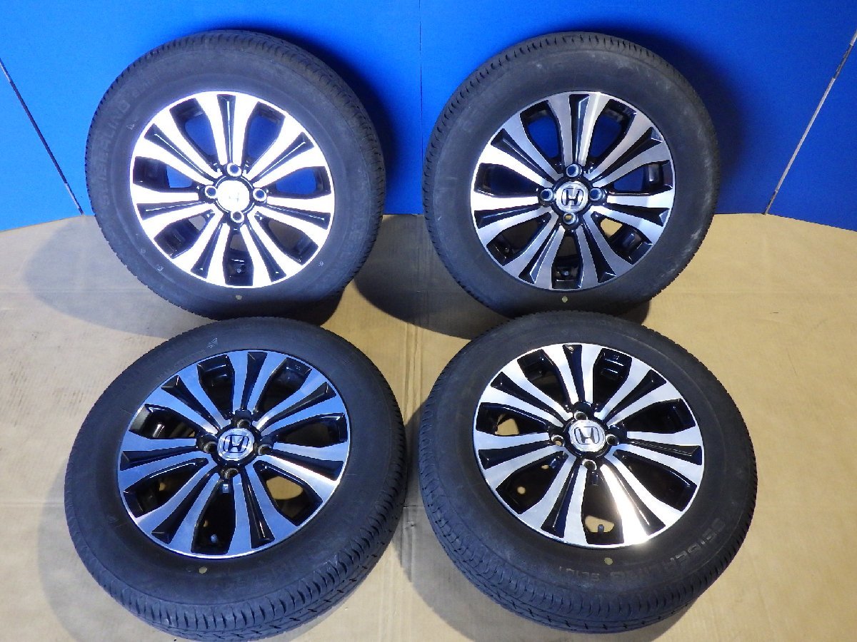 4穴 PCD100 アルミホイール アルミ +50 15×5.5J＋45 4本中古 ホンダ 