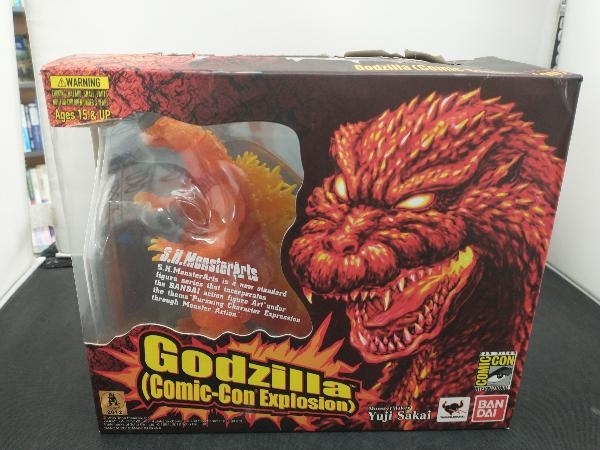 箱傷み、破損、テープ補修あり。 S.H.MonsterArts ゴジラ(Comic-Con 