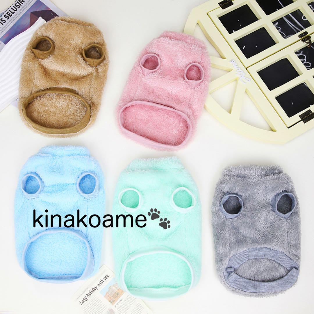 ペット服　フリースベスト　ピンク　Mサイズ　防寒　犬服　猫服　安心匿名配送_4